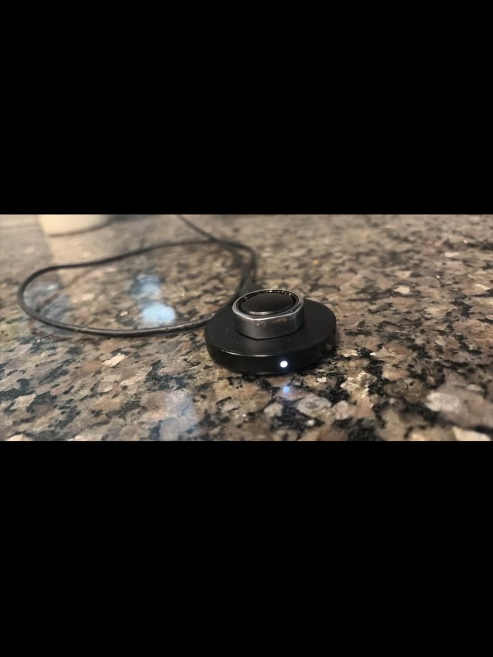 Oura Black and Silver Smart Ring Charger